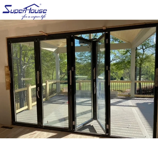 Superhouse Commercial Impact NOA Aluminium Bi folding slider accordion door exterior