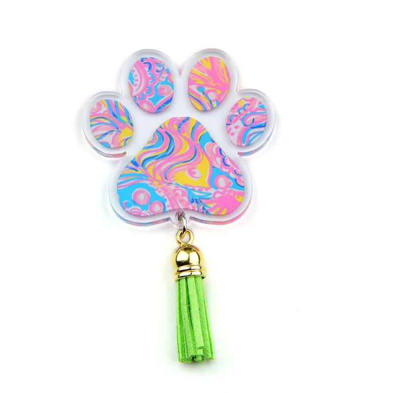 2024 Personalized Acrylic Tassel Keychain Blanks Circle Keychains Monogram Blanks for Decoration and Homemade Gift