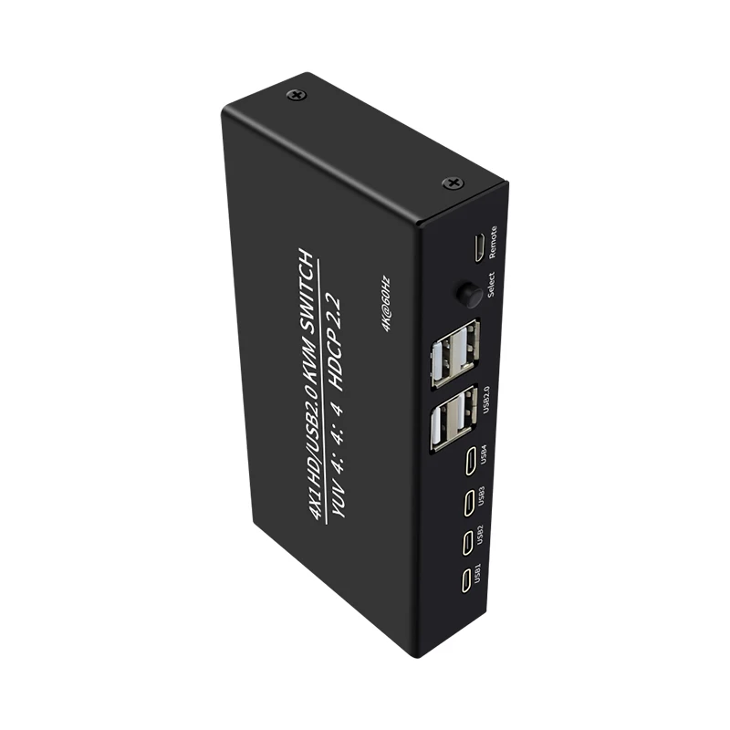 New Product 4x1 HD/USB2.0 KVM SWITCH YUV 4 : 4:  4 HDCP 2.2  4K@60HZ