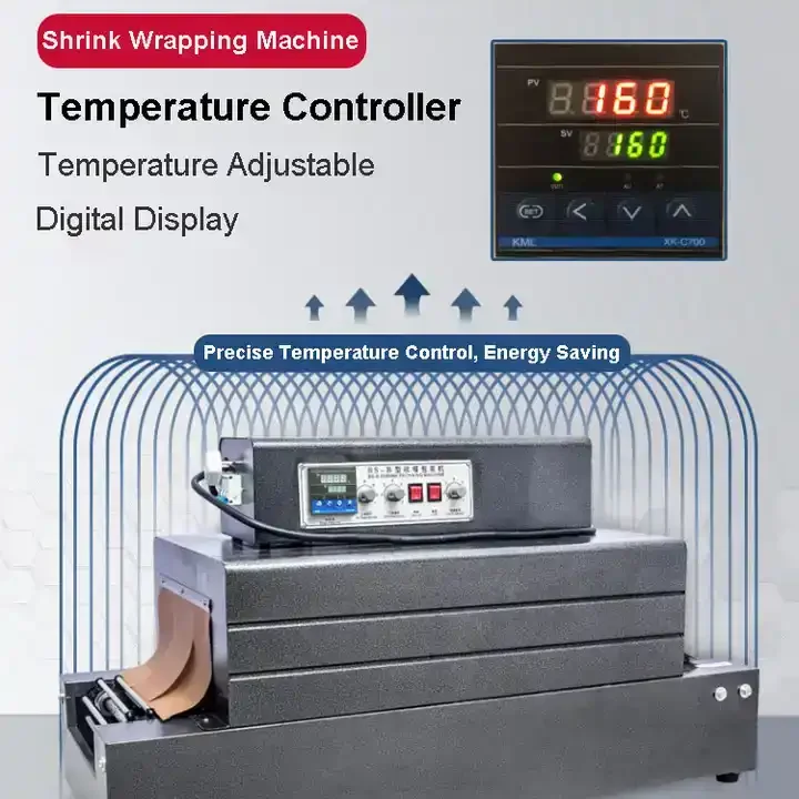 Automatic heat sealing machine shrink tunnel packing  machine packager Shrink Wrapping Machine plastic film heat hot sale