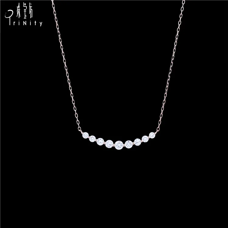 Good Selling Simple Design Necklace 18K Gold Diamond Delicate Necklace For Women