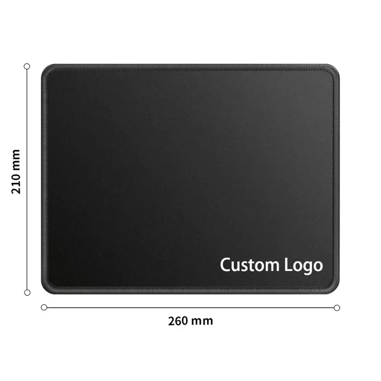 Black custom logo mouse pad computer Accessories natural Non-Slip Rubber Mousepad