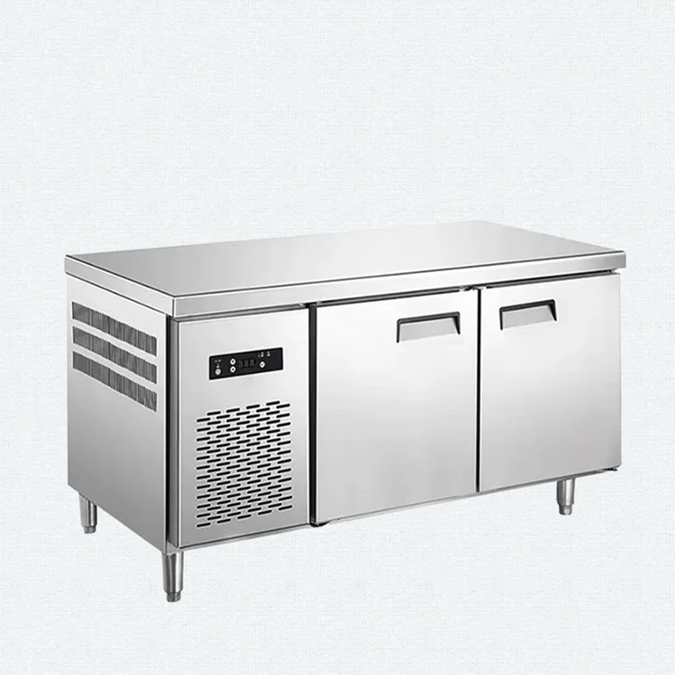 Asian Style prep tables refrigerator stainless steel commercial chiller undercounted table freezer table
