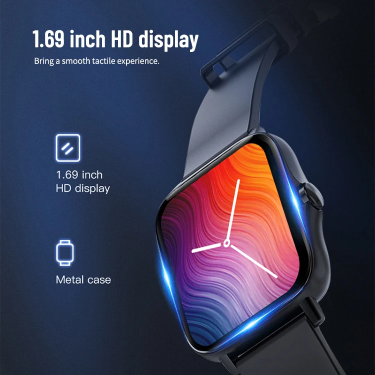 2022 Cubitt Ct2 Fitness Smartwatch Reloj Bracelet Ip68 Waterproof Bt Sport Tracker 1.7 Inch Nfc Call Heart Rate Monitors