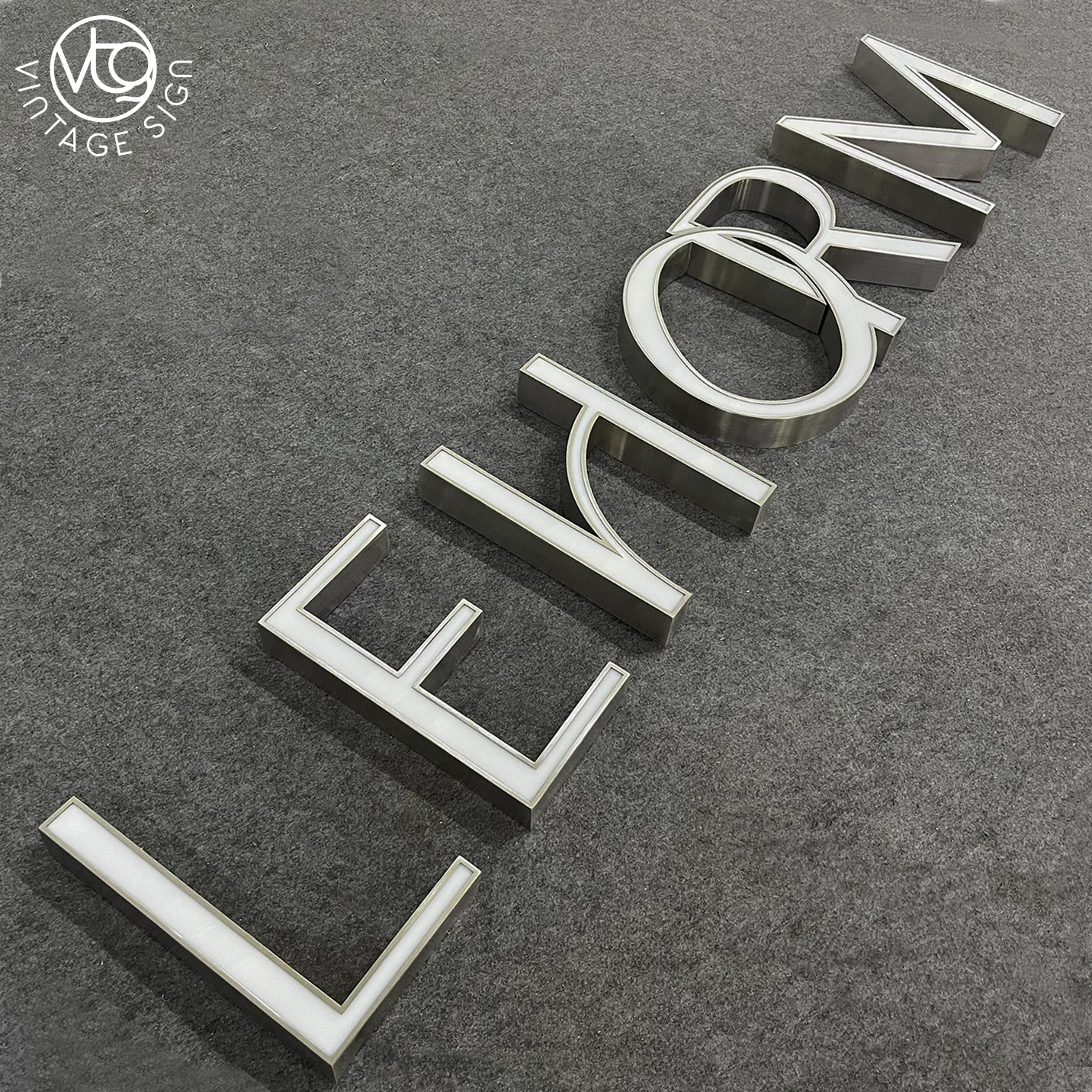 Free Design Sign Front Lit Letters Logo Programmable Custom Outdoor Store Front Face Illuminated Sign Letters With High Quality