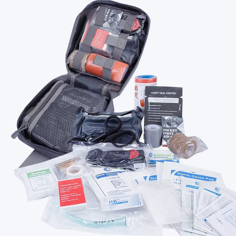 Emergency trauma Kit IFAK Medical Kit, nylon laser-cut Molle bag, Combat tactics IFAK First response bleeding control