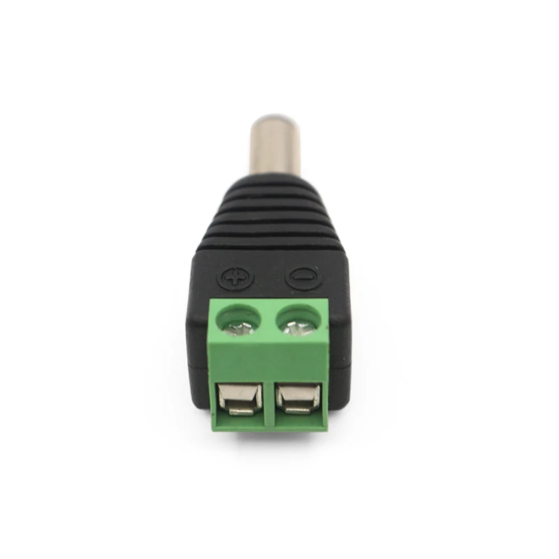 Screw Plug Adapter Cord Female 2 pin 12V male Power Jack DC Connector with CE FCC ROHS for CCTV accessories