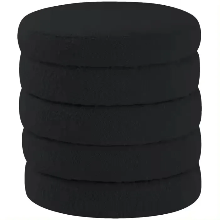 Classic design modern storage stool boucle fabric upholstered round pouf ottoman living room stools