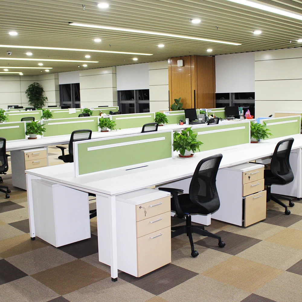 Customization Newest modern open screen  office modular cubicle 2 person workstation commercial computer desk
