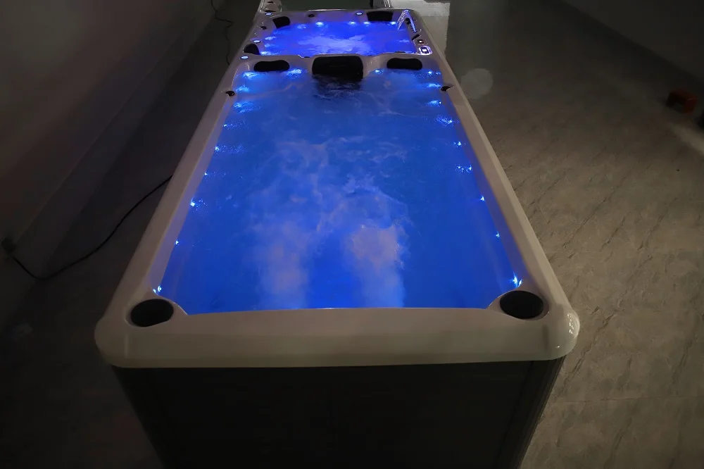 JIHUA высокое качество piscina доставка контейнер бесконечный бассейн 40 футов акриловое стекловолокно плавательный спа