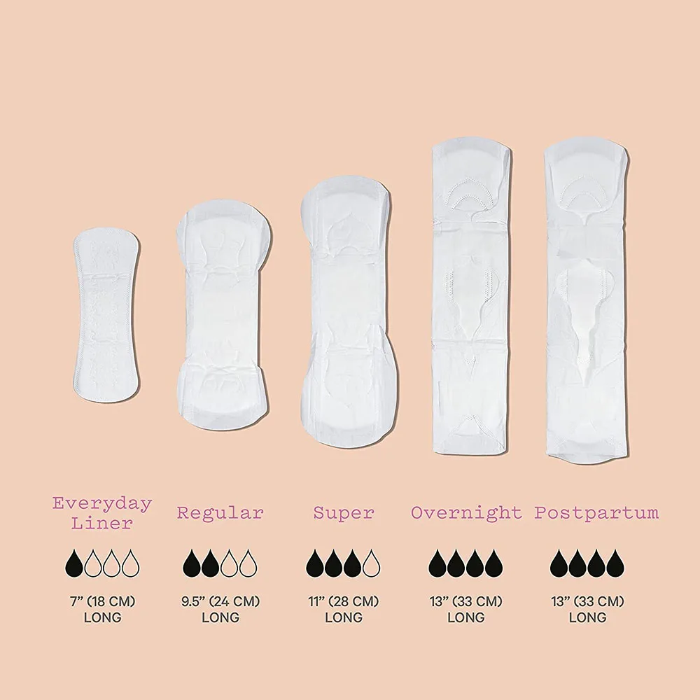 Clean Cotton Super Absorbency Pads Herbal-Infused Pads Plant-Derived Feminine  Menstrual Care Tampons
