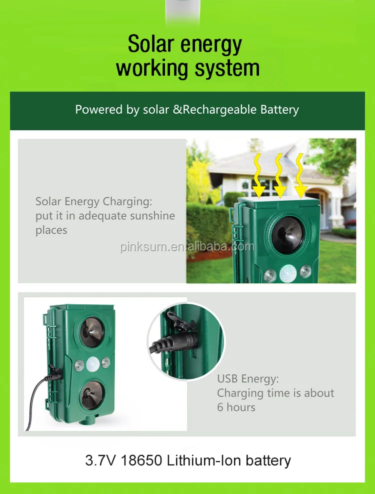 china solar energy ultrasonic animal deterrent system best solar sonic mole repeller uk solar sonic pest repeller