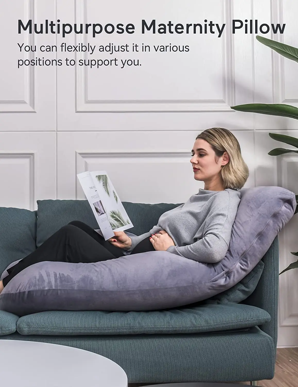 U Shaped Full Body Maternity Pillow With Removable Cover for Pregnant Women