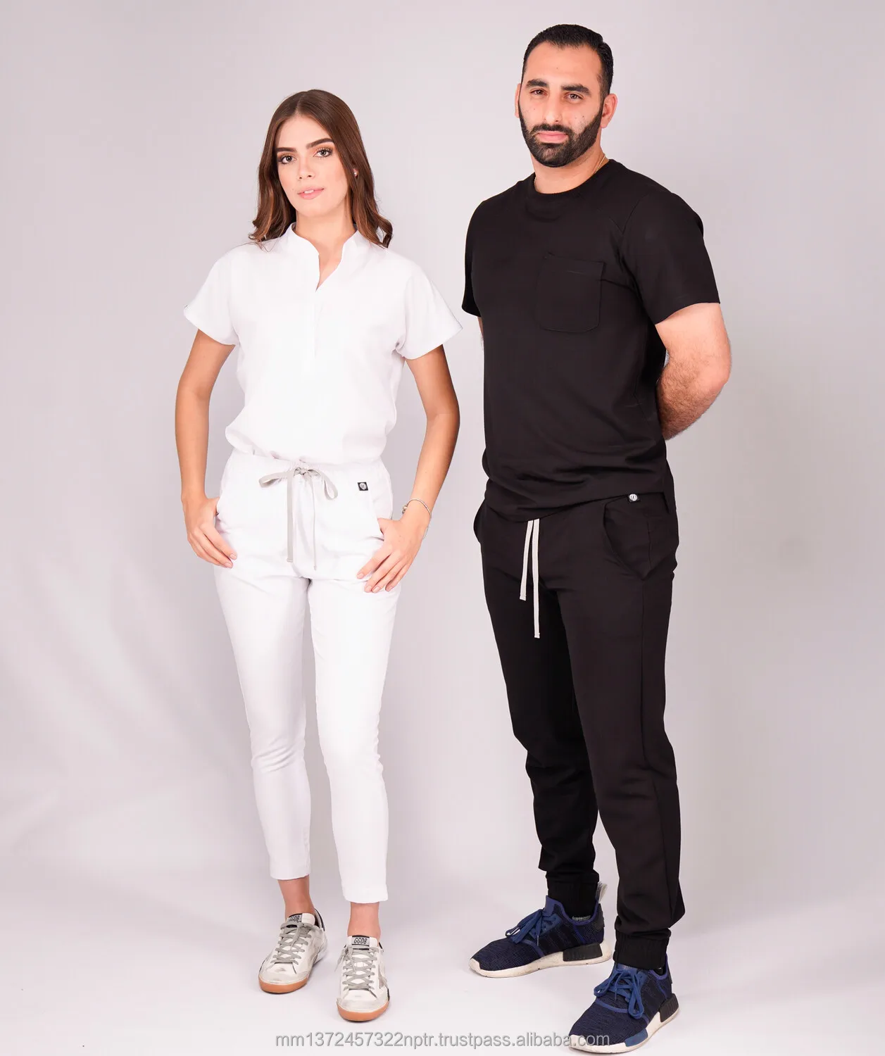 Fashionable Hospital Uniformes Scrub Medico Spandex Stretch Breathable Women Sets Medical Nursing Scrubs Uniforms Wholesale