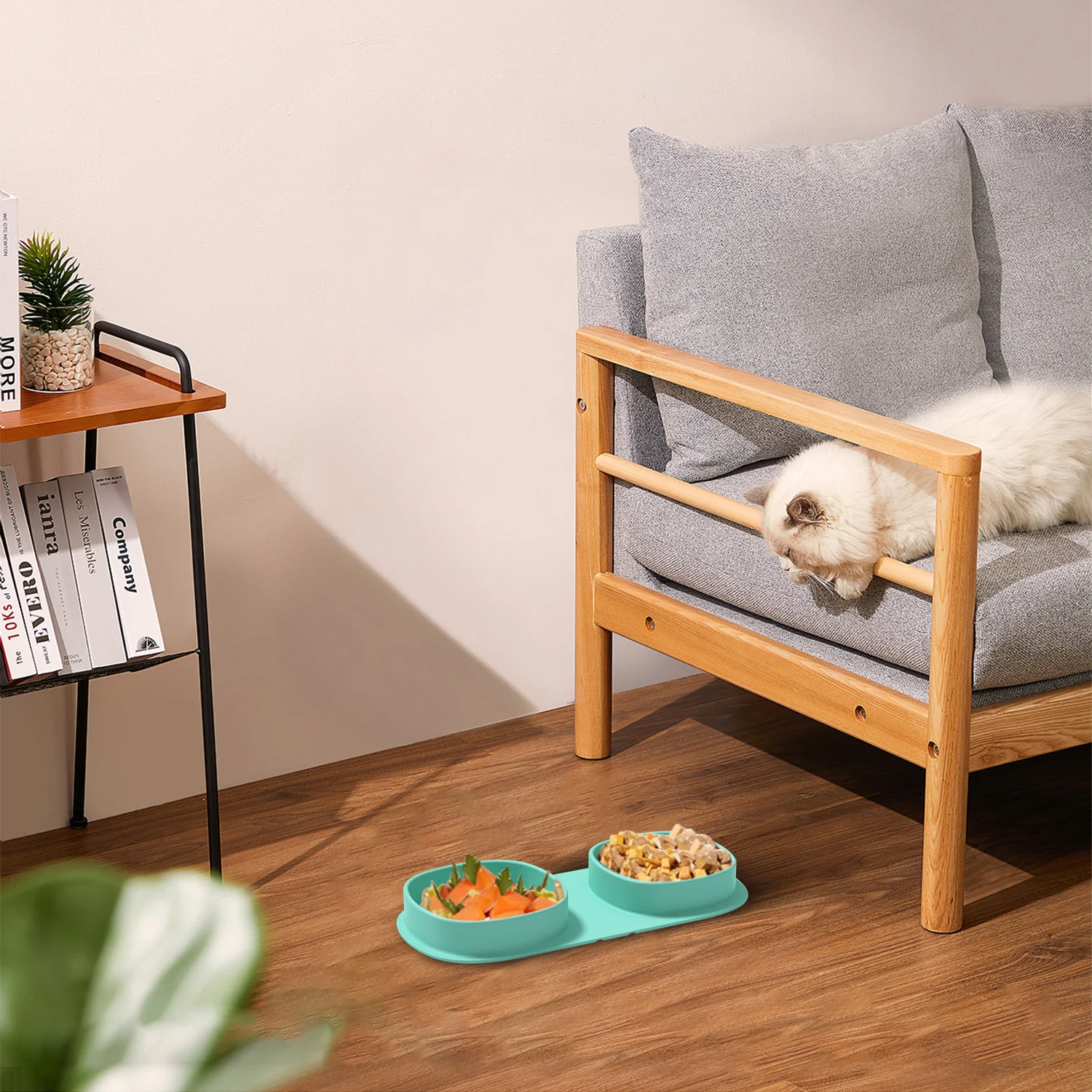 2024 Portable Dog Water and Food Feeder Outdoor Travel Feeding Bowl Plate Feeder Utensils Pet Accessories Supplies Box for Dogs