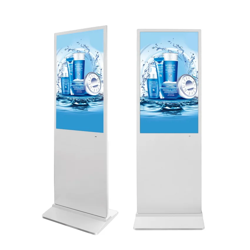 Floor standing 43 inch equipment network wifi advertising kiosk Ultra-thin lcd totem
