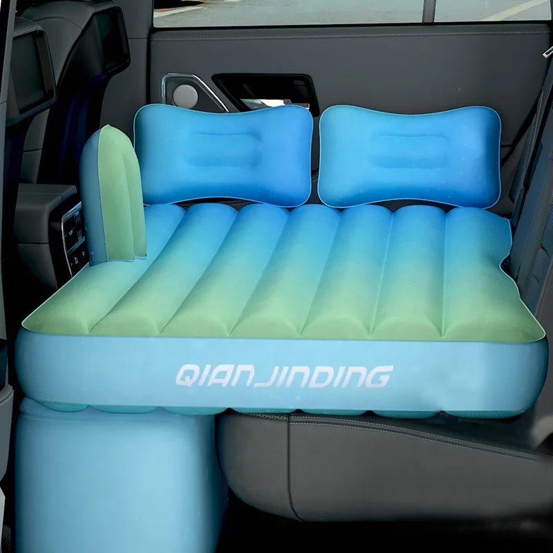 Portable Flocking Inflatable Mattress In Car Outdoor Travel Sleep Inflatable Mattress Inflatable Backseat Car Mattress