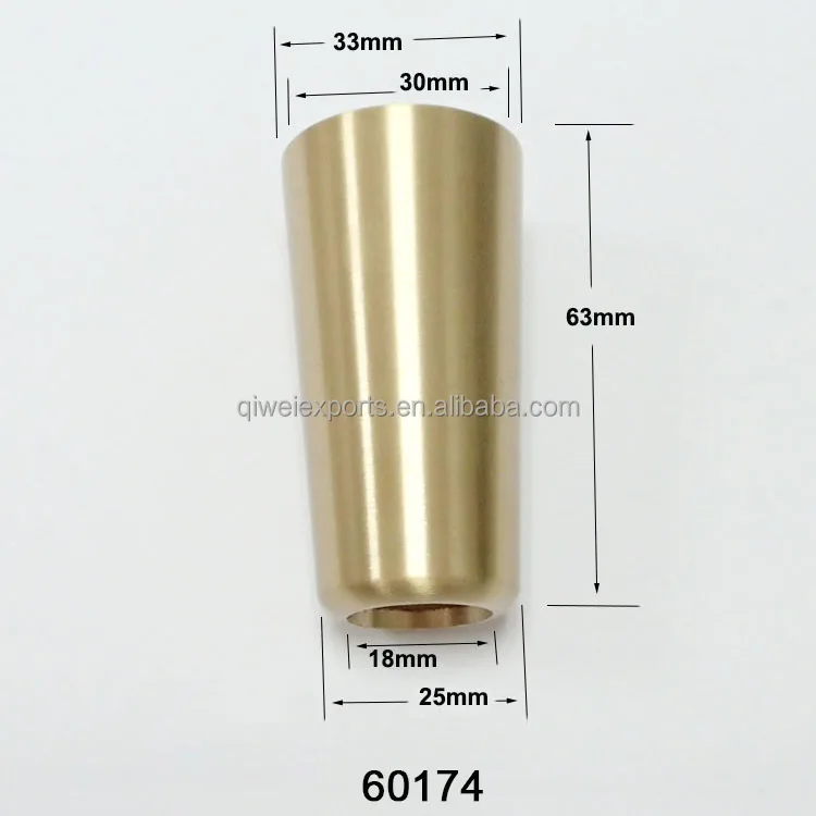 63mm Zinc Alloy High quality furniture brass foot cup  Decorative for Furniture Leg
