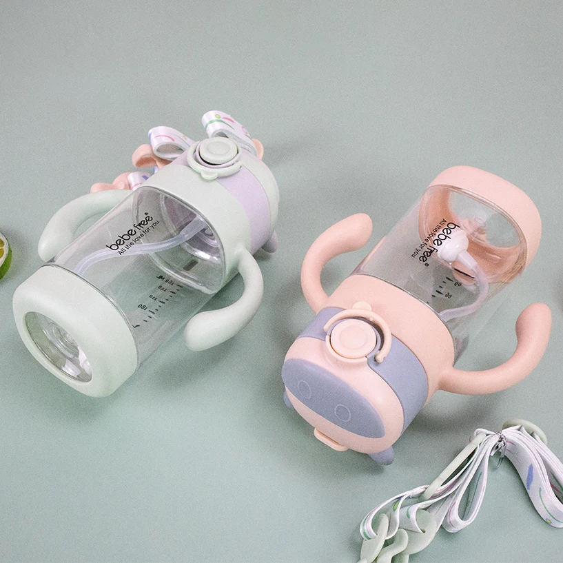 Cheap BPA Free Plastic Bottle Drinking Training Soft Spout Spill Proof Toddler New Baby Sippy Tritan Cup for Kids