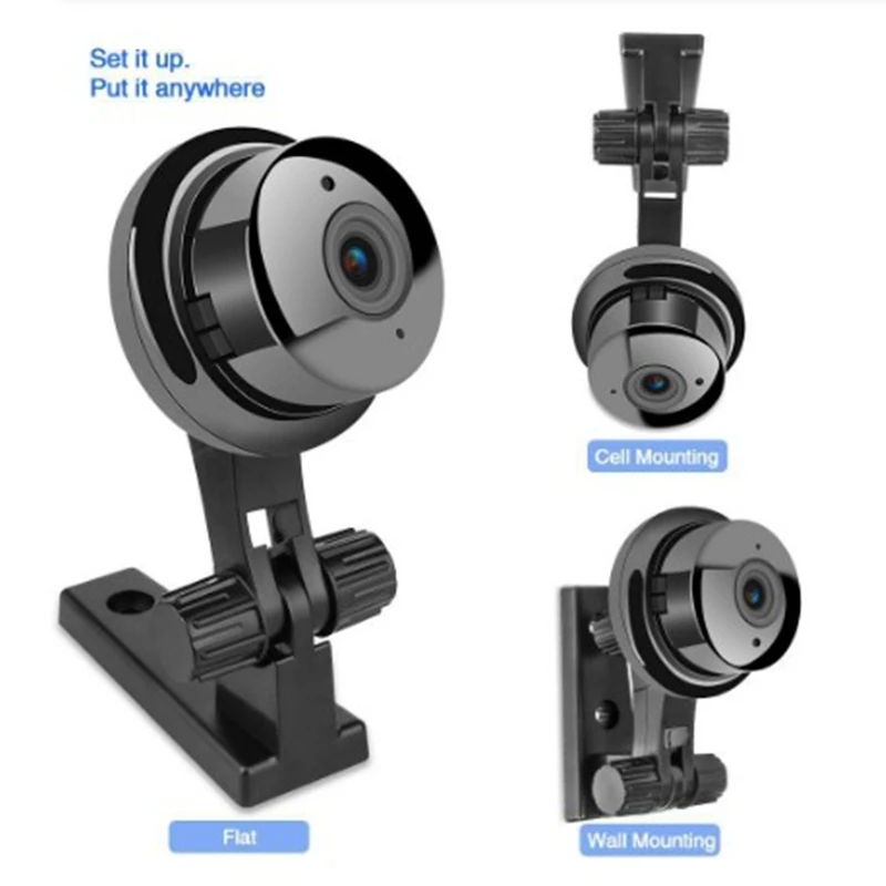 Hot Selling  Mini CCTV Camera  Wireless IP Wifi Smart Net Camera Home Security Surveillance With Bracket
