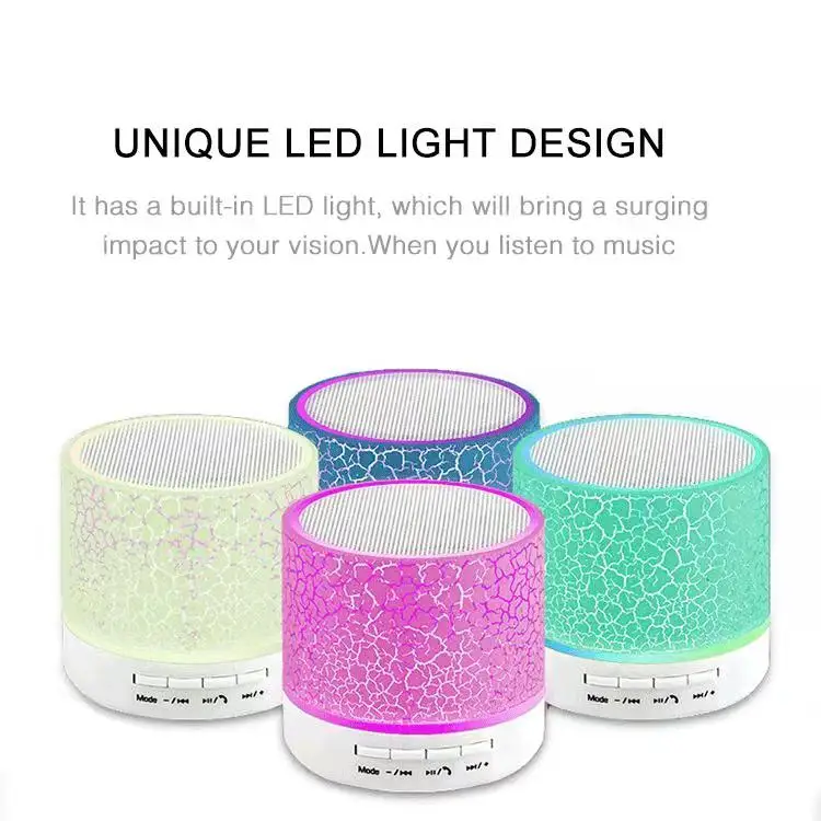 Guangdong Portable Smart Mini Sound Box Bt Wireless Led Light Stereo Speaker for mobile phones