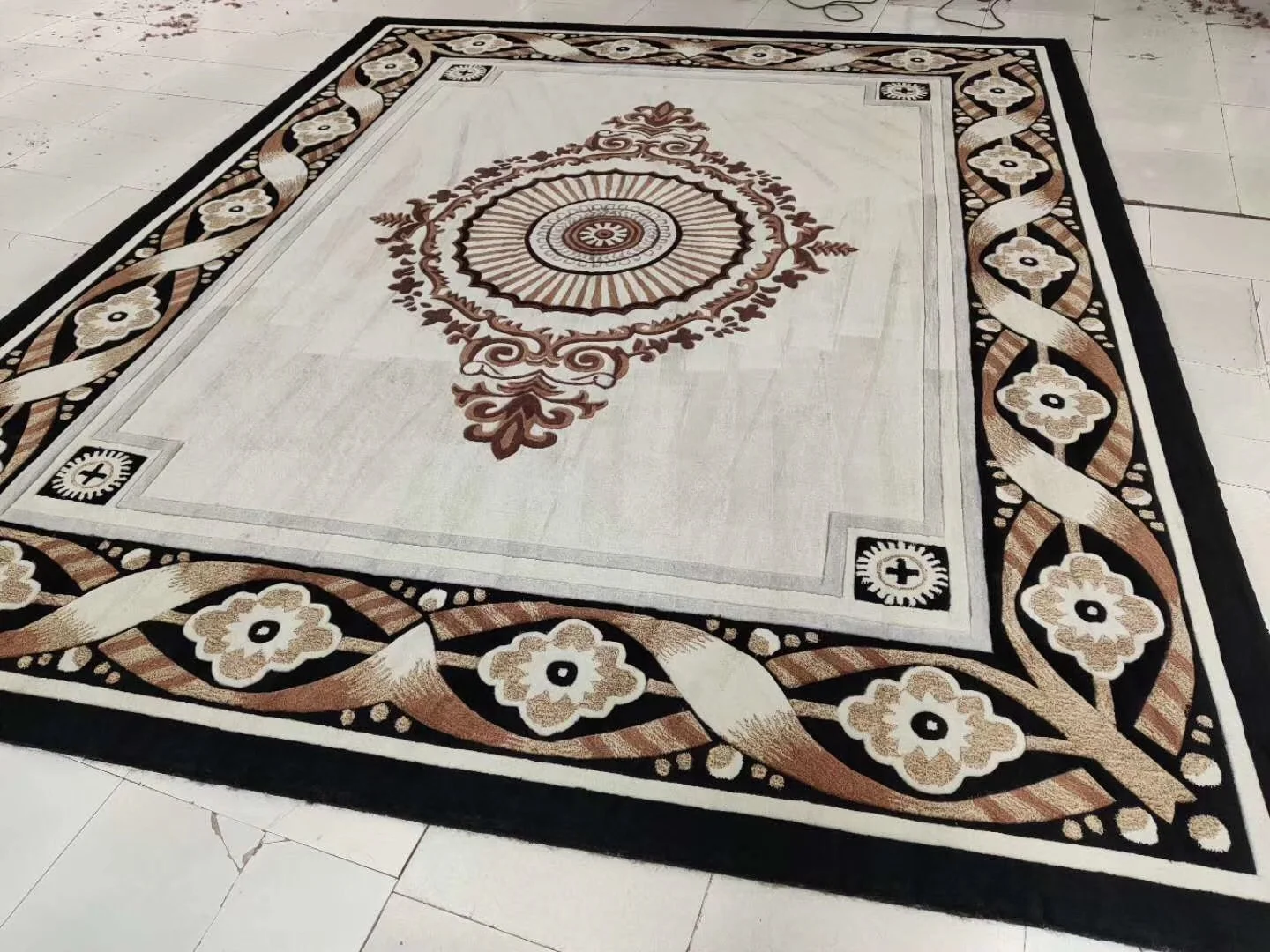 Custom Shape Floor Mats Hand Carved Designer Brand Logo Rugs Home Use Tufted Rug