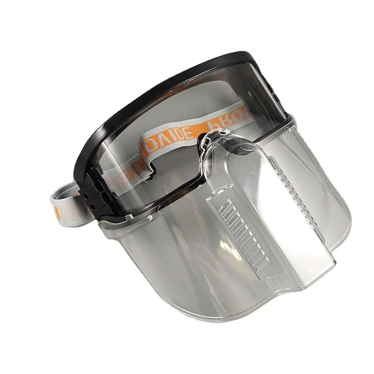 Dust proof anti scratch splash Clear industrial full face reusable glasses face cover safety protective shield face