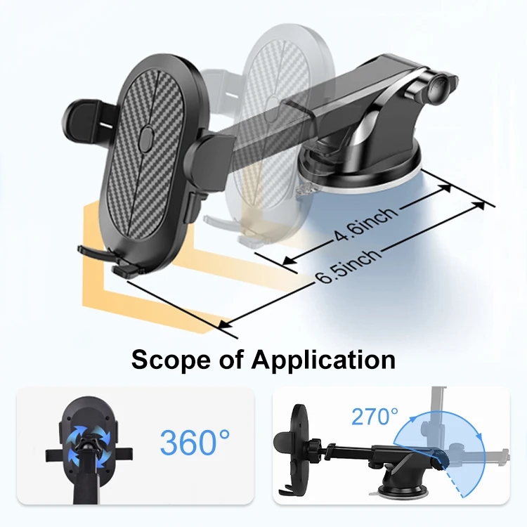 Flexible 2 in 1 Windshield Air Vent Mobile Phone Holder Strong Sticky Gel Pad Stable Car Phone Mount Holder