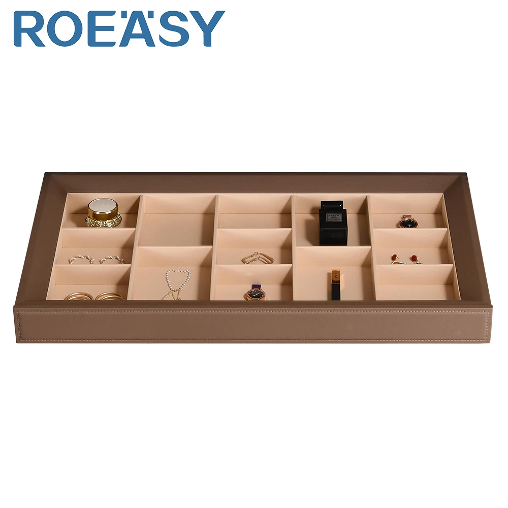ROEASY Wardrobe Leather Jewelry Organizers Box Electronic Anti-Theft Smart Touch Screen Password Safe Box Box for Jewelry