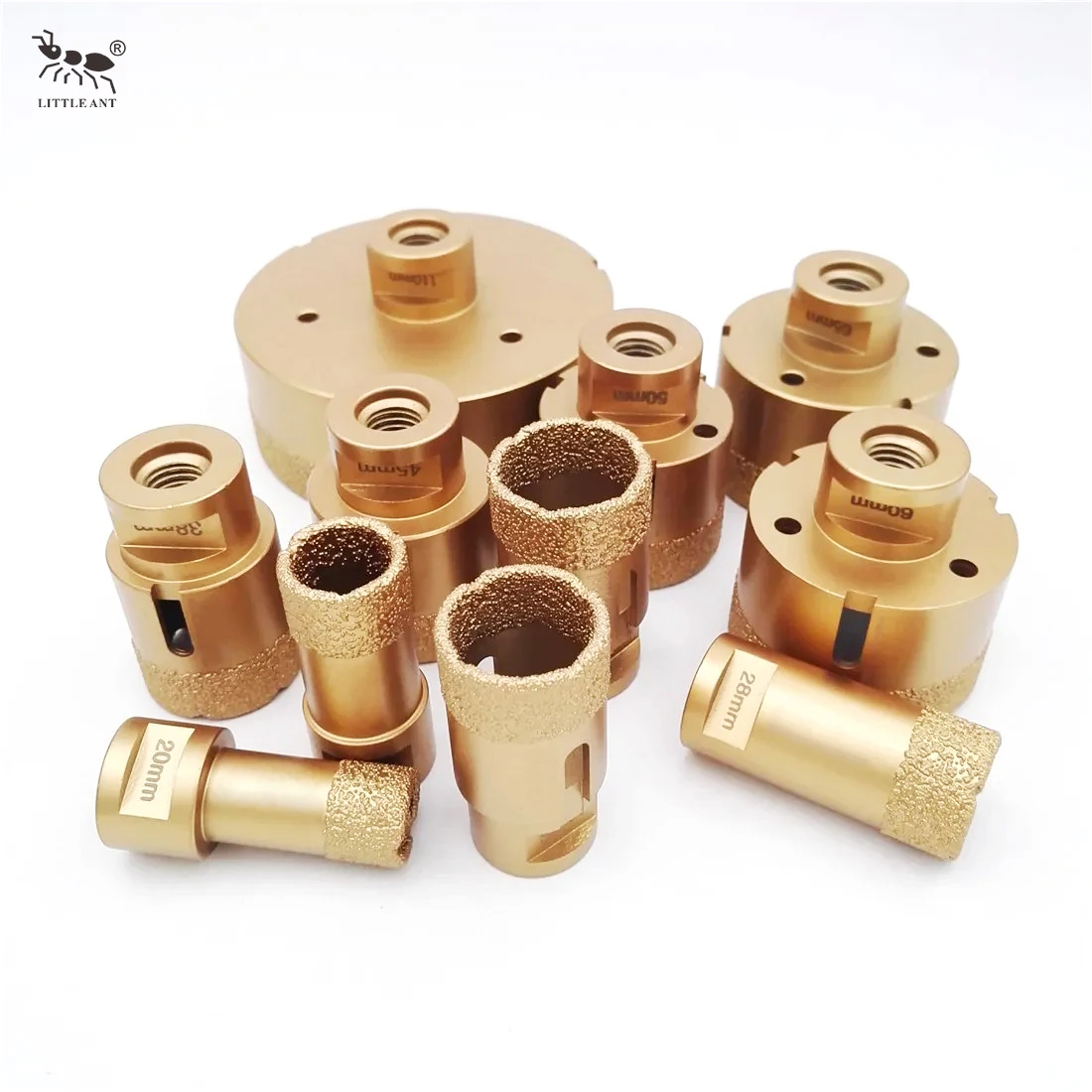 LITTLEANTTOOL M14 Thread 60mm Diamond Hole Saw Drill Bit Cutter For Tile Ceramic Porcelain