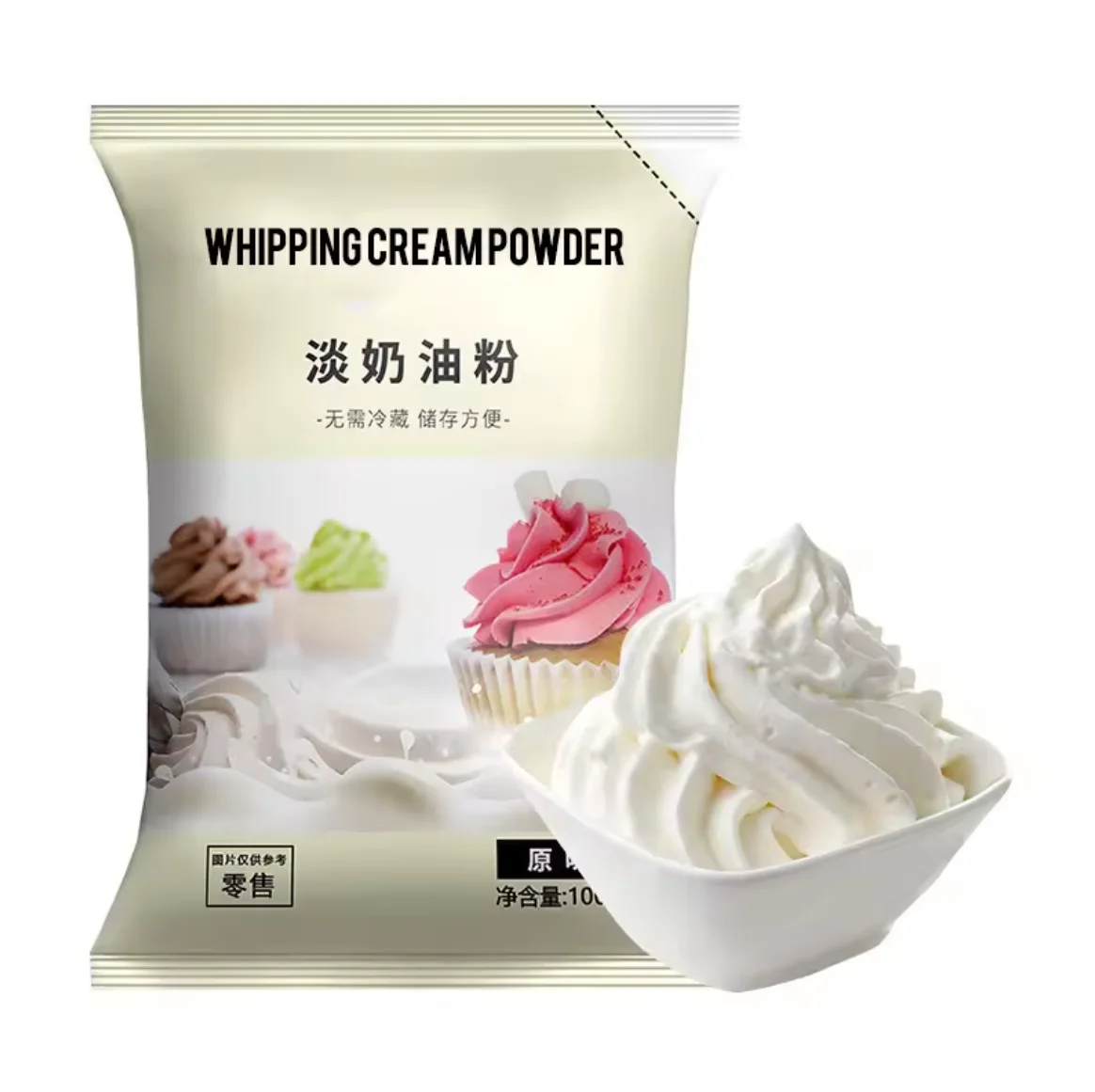 Low MOQ Vision Non-Dairy Cheese Whipping Cream Powder Different Flavored Ice Cream & Milk Tea for Bakery Decorations