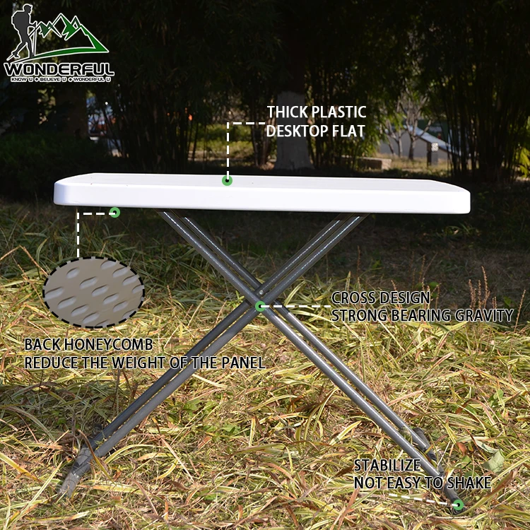 Wholesale high quality low price white picnic outdoor plastic leisure portable ever advanced folding camping table design