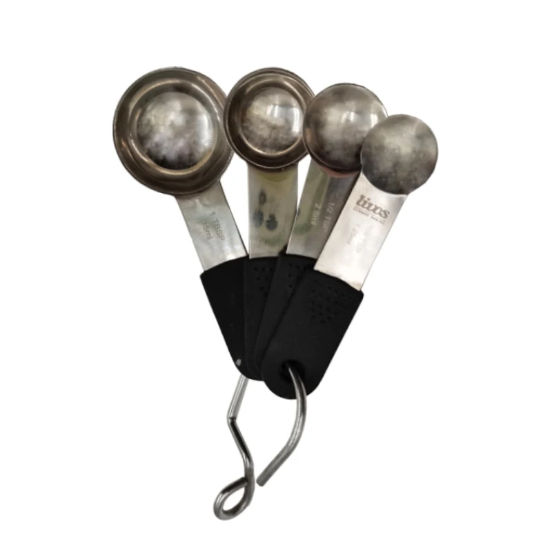 1 tsp 1/2 tsp long handle measuring spoon custom stainless steel measuring powder scoops set of 4