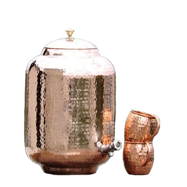 Hammered Copper Water Container