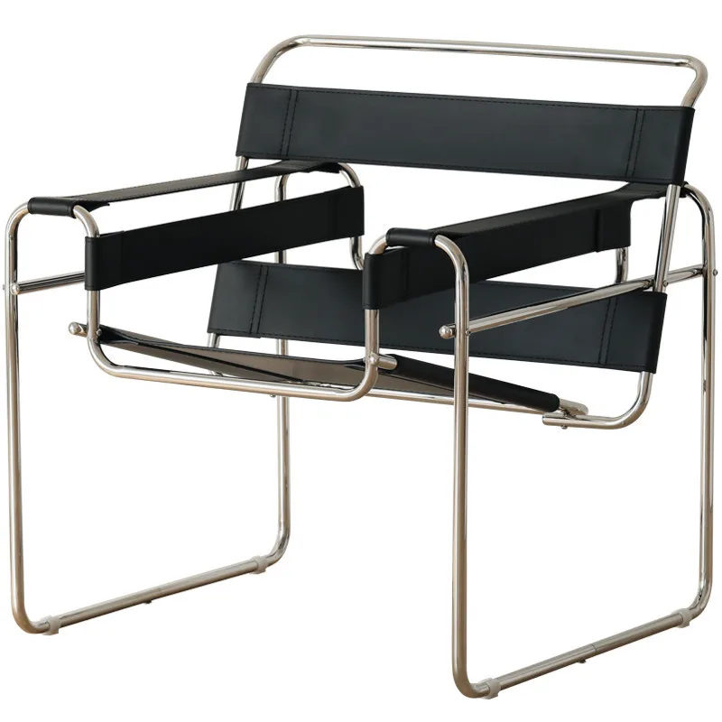 Recliner chair medieval stainless steel casual sofa saddle leather photo living room study chair