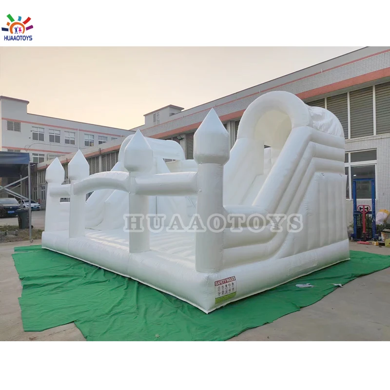 2024 новый стиль детский белый замок водная горка двойная надувная подпрыгивающая комбо с шариком