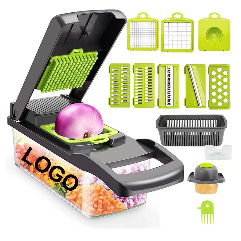 SCPKH019 16 In 1 Handheld Manual Kitchen Multifunctional Potato Veggie Grater Mandoline Slicer Machine Onion Cutter