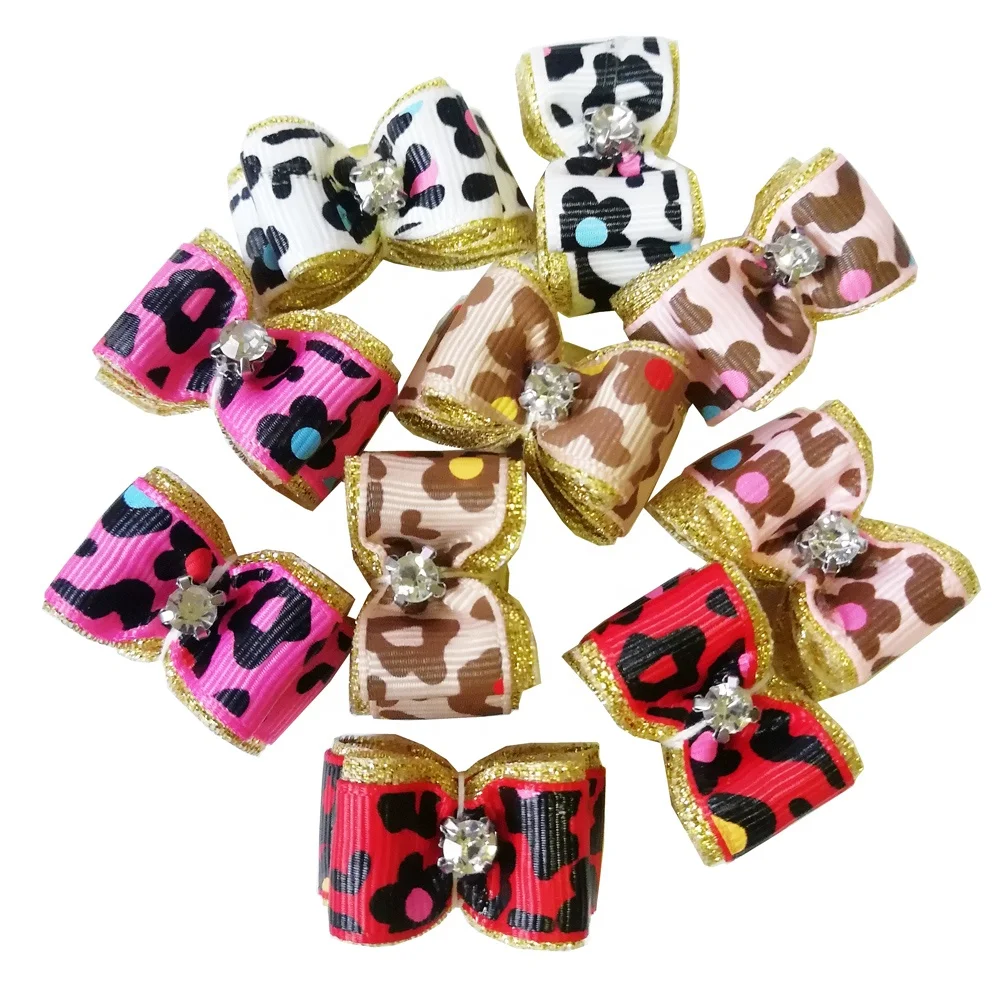 
Free Sample Mix Colors Wholesale Pet Grooming Hair Bows Dog Accessories Dog Grooming Bows 