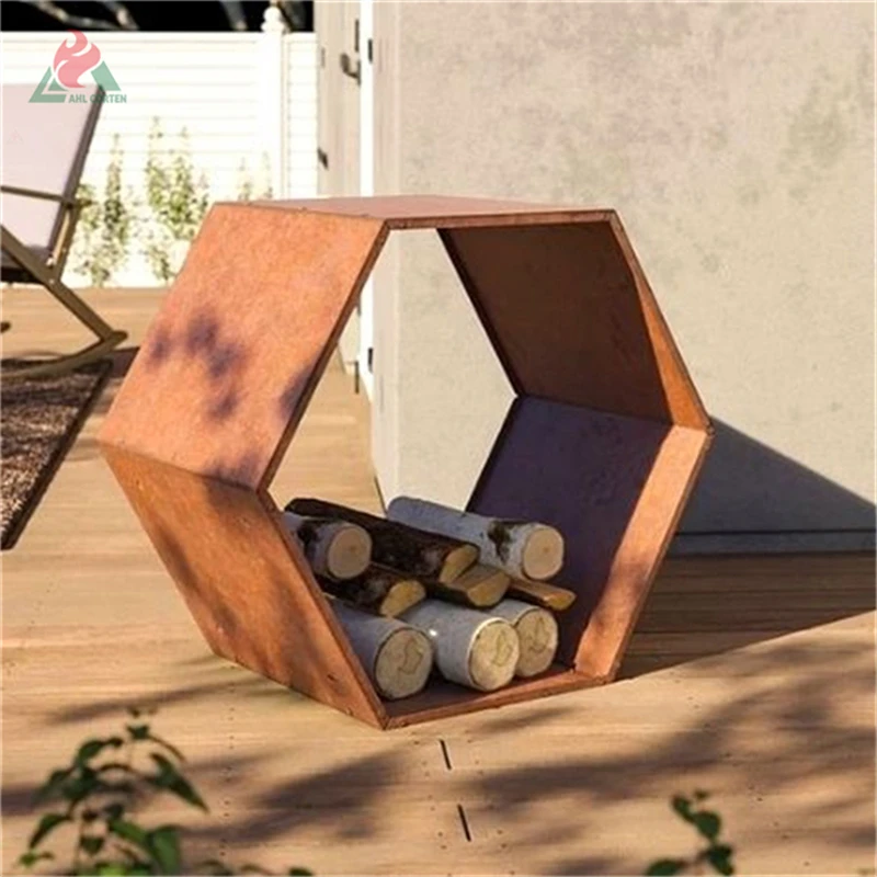 Стальная подставка для дрова Corten внутренний держатель сверхмощный наружный Подставка