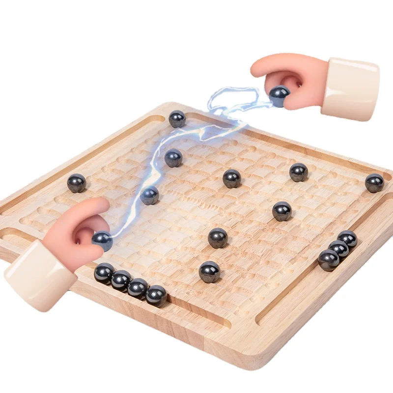 2024 New Wooden Magnetic Chess Game Portable Battle Magnet Table Game Logic Thinking Interactive Board Strategy Chess