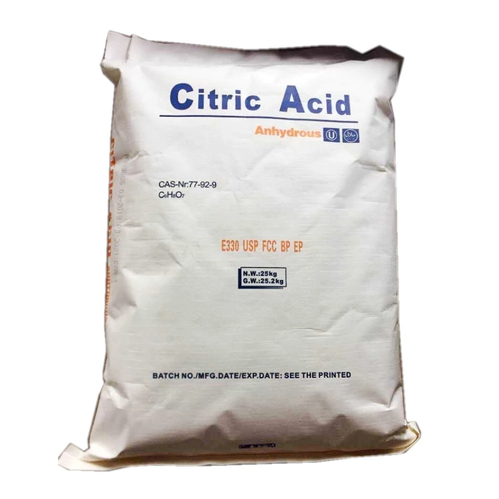 Food Grade Ensign TTCA Citric Acid Monohydrate E330 Citric Acid Anhydrous
