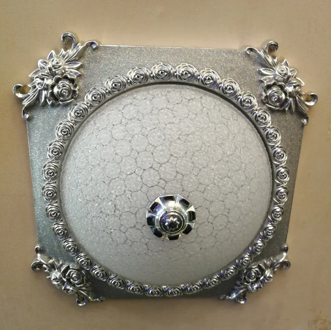 Glass Cover Material and Energy Saving Light Source modern square ceiling light (RZ099-2C SL)