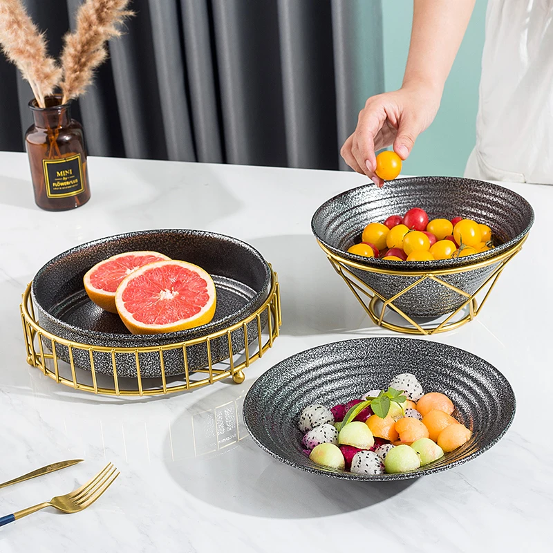 Household Small White Porcelain Plates Modern Serving Dish With Cover Ceramic Dried Fruit And Nut Party Gift Tray