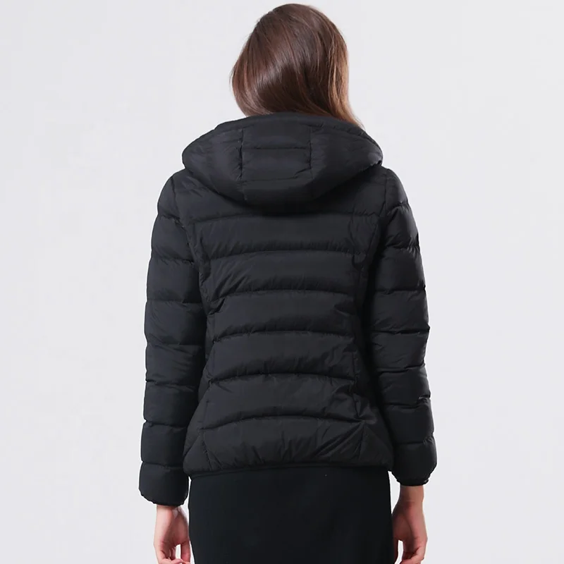 TANBOER Down Jacket Women Packable Cheap winter down jacket Lightweight Puffer womens trench coat TB17356