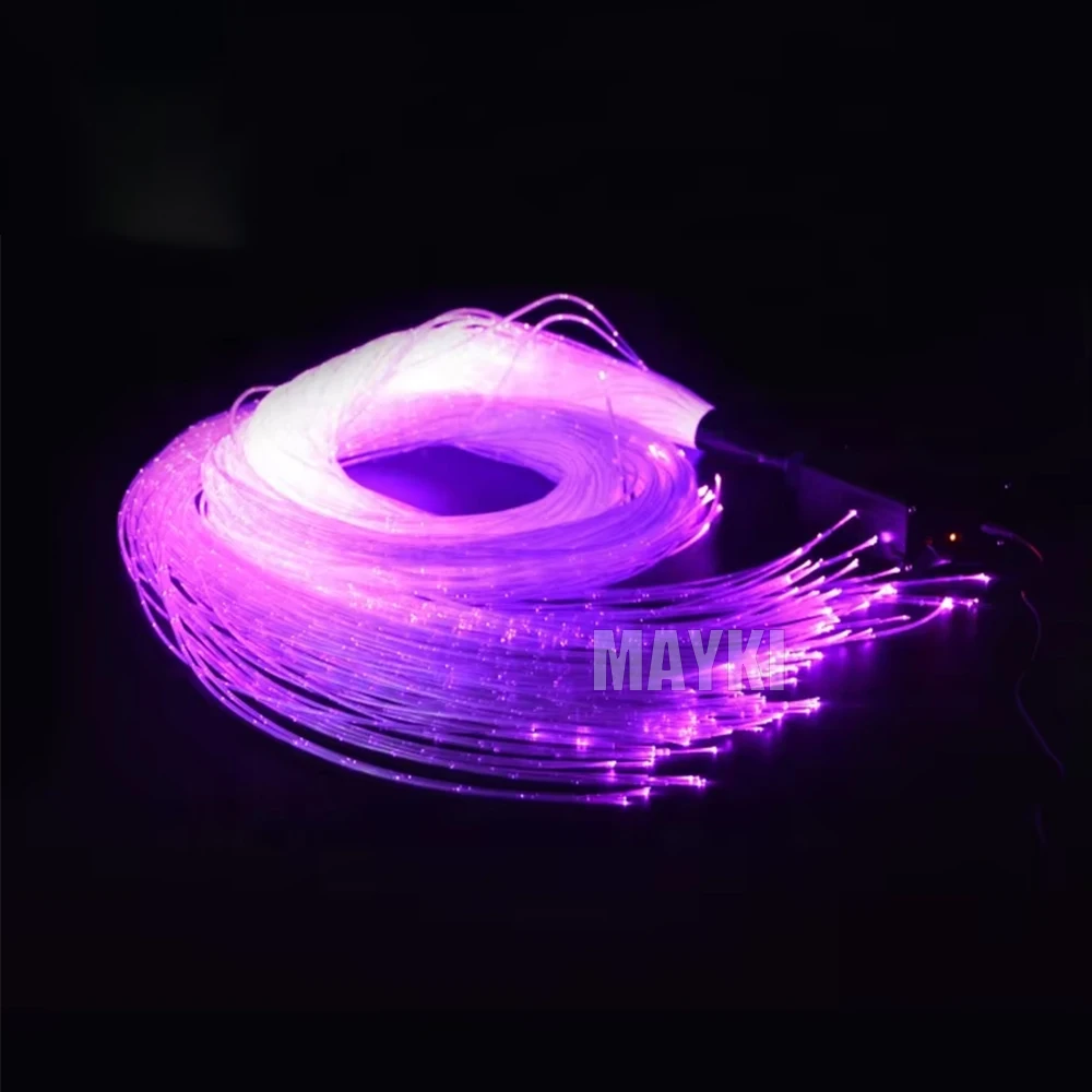 Sparkle PMMA 0.75mm single core side glow fiber optic lighting with PVC cover for curtain light sensory chandelier