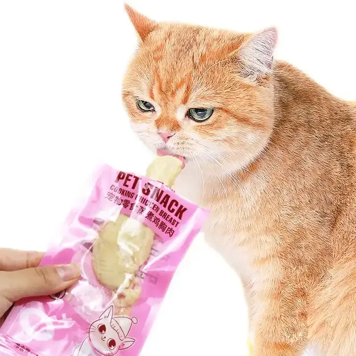 Best selling products 2024  cat wet food factory customization steamed chicken breast pet food
