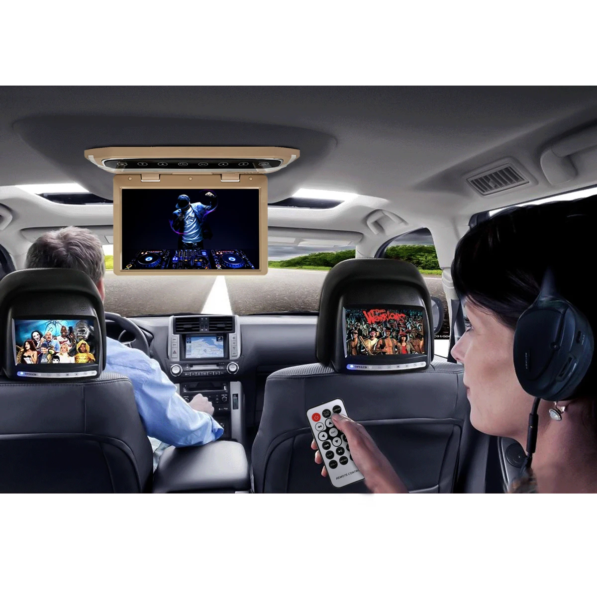 10,1 дюймовый Сверхтонкий цветной ЖК-монитор на крышу автомобиля с USB SD