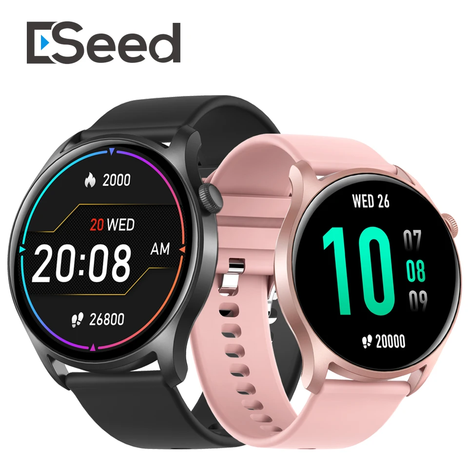 Eseed KC08 Fashion Lady Smartwatch 1.3 Inches Full Touch Men Smart Watch Blood Oxygen Monitoring Health Sport Watches