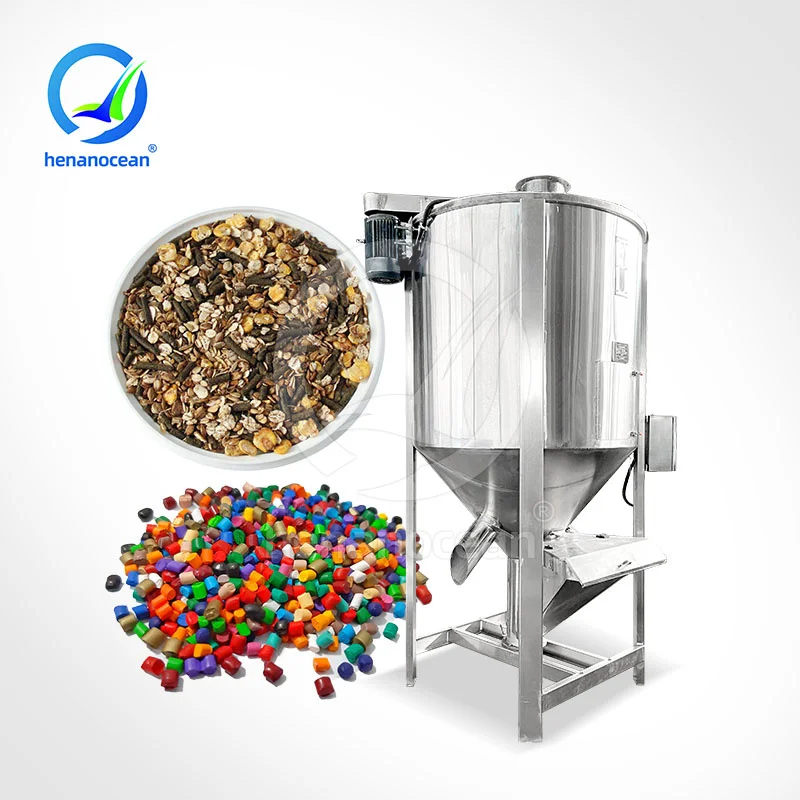 OCEAN Small Horizontal 0.5m³ Grain Seed Combined Double Vertical Mixer and Crusher Animal Feed