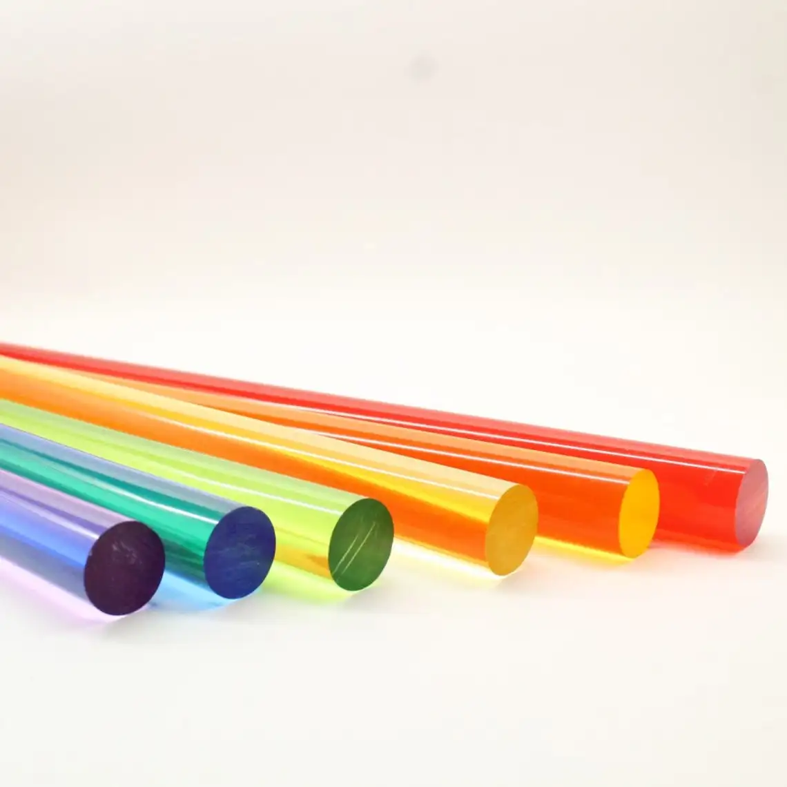 Diamond Polishing Acrylic PMMA Solid Rod Customized Length